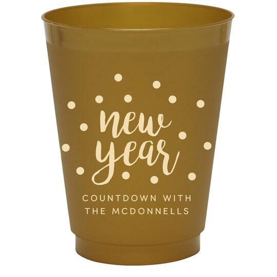 Confetti Dots New Year Colored Shatterproof Cups
